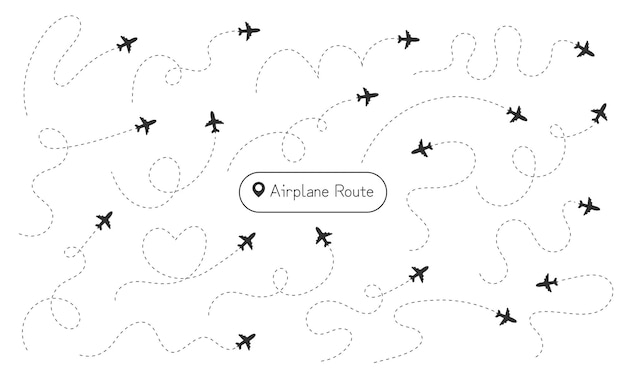 Vector ruta de viaje en avión pin en el mapa mundial viajes ideas de viaje