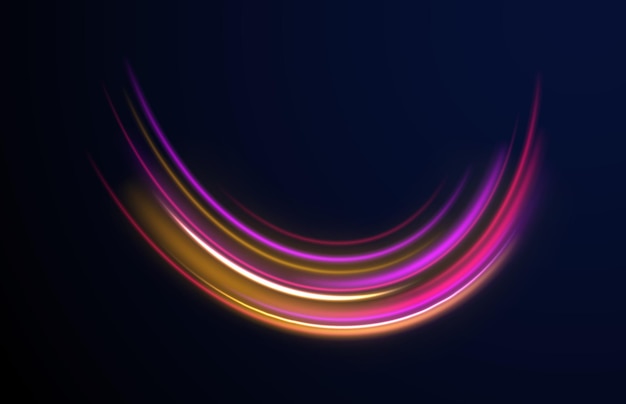 Rutas de luz coloridas Exposición de largo tiempo Efecto de borrón de movimiento Fuego abstracto Fuego destello Lentes de rastro destellos