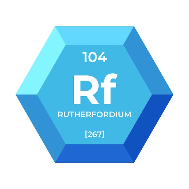 Vector rutherfordio es el elemento químico número 104 del grupo de los metales de transición.