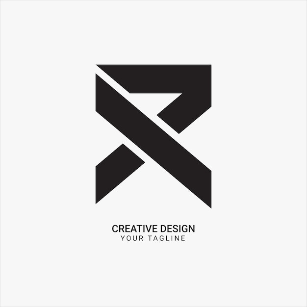 RX o XR creativo monograma inicial plano diseño de logotipo de estilo único de marca moderna