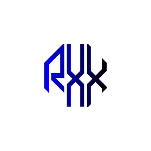 rxx letra creativa inicial moderno minimalista atemporal espacio negativo monograma símbolo diseño del logotipo