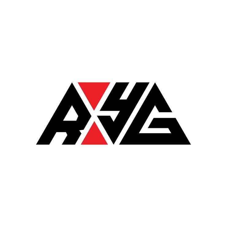 Vector ryg diseño de logotipo de letra triangular con forma de triángulo ryg diseños de logotipo triangular monograma ryg triángulo vectorial plantilla de logotipo con color rojo ryg logo triangular sencillo elegante y lujoso logotipo ryg