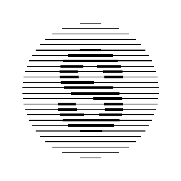S alfabeto letra logotipo círculo redondo línea abstracto ilusión óptica franja símbolo de medio tono icono