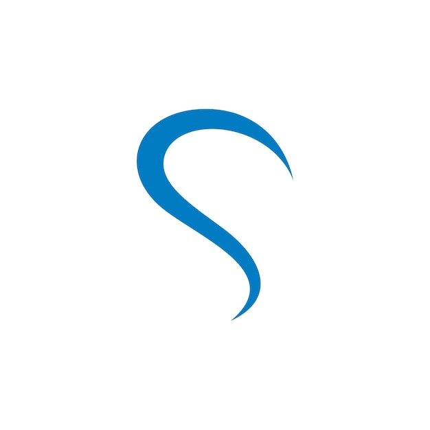 S Carta Azul Swoosh Logo Plantilla Ilustración Diseño Vector EPS 10