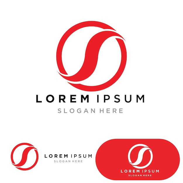 S círculo logotipo icono vector