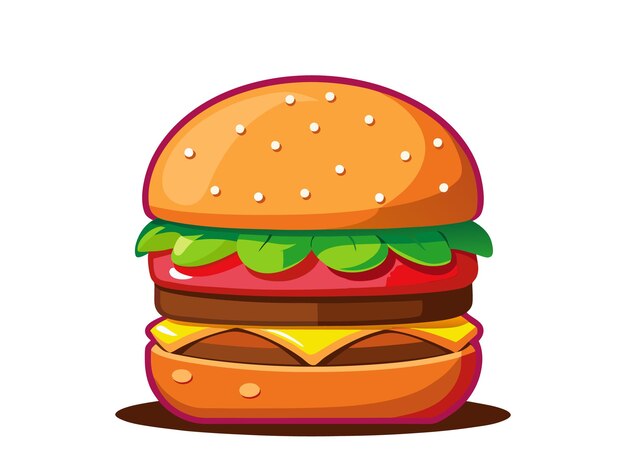 S dibujo de una hamburguesa con una imagen