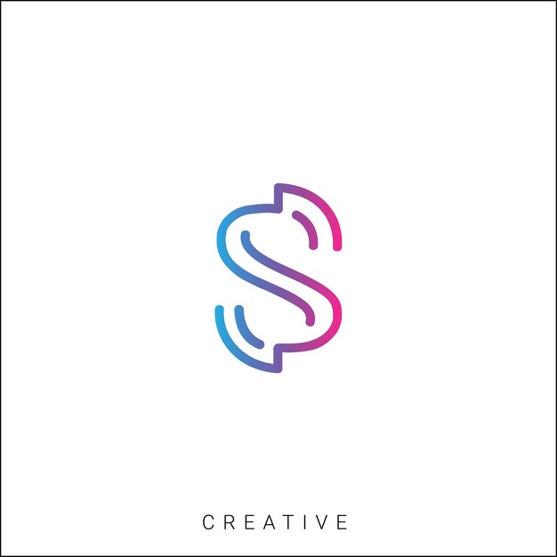 S Diseño creativo de logotipo Branding Diseño de logotipo Ilustración vectorial Diseño moderno Diseño de monograma