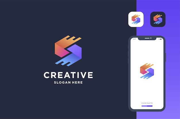 s diseño de logotipo inspiración de la marca empresarial
