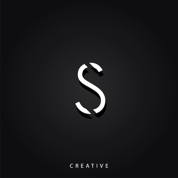 S Diseño de logotipo vectorial creativo Logotipo posterior Ilustración vectorial Logotipo premium Logotipo creativo
