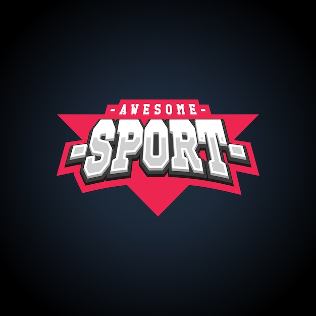 s. Impresionante deporte retro texto emblema