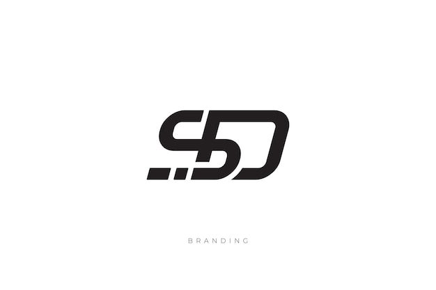 S letra SD Monograma Vector Logo Carta Combinación Lettermark