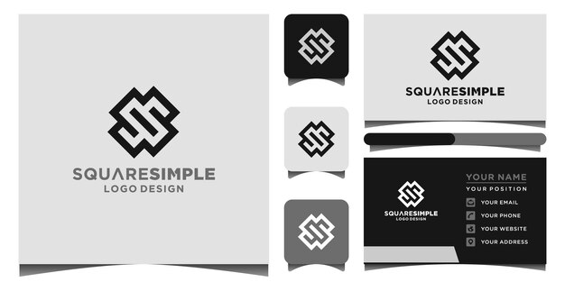 s logo y plantilla de tarjeta de visita