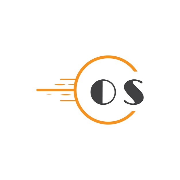 s logotipo inicial de monograma con diseño de estilo de círculo