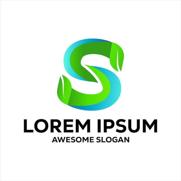 s logotipo de la letra gradiente colorido ilustración vectorial abstracta
