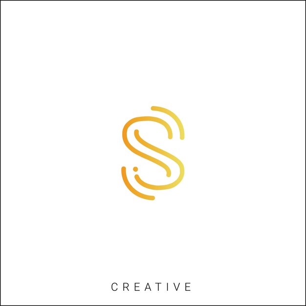 S Logotipo posterior plantilla vector colorido monograma símbolo fuente logotipo diseño moderno inicial basado en LOGO