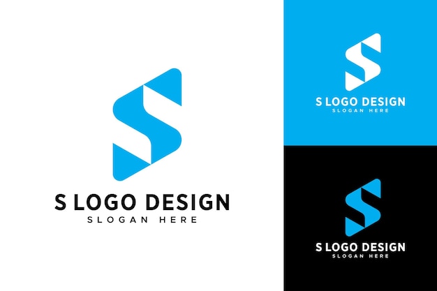 S plantilla de diseño de logotipo de monograma inicial