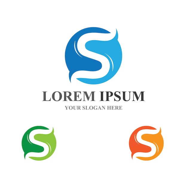 S símbolo vectorial del logotipo de la letra