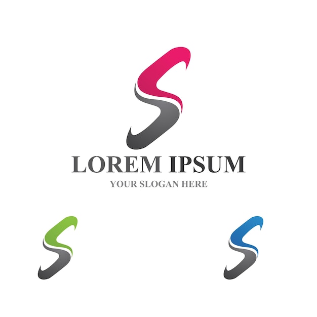 S símbolo vectorial del logotipo de la letra