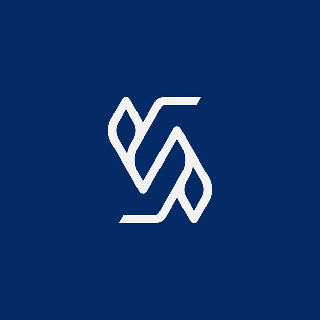 SA Monograma resumen logotipo elegante