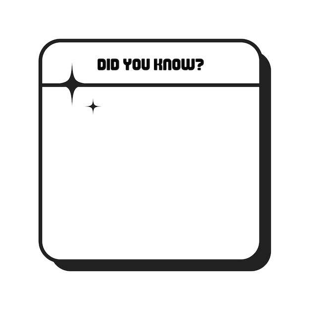 ¿Sabías que el estandarte simple con elementos Y2K en fondo blanco ilustración plana vectorial