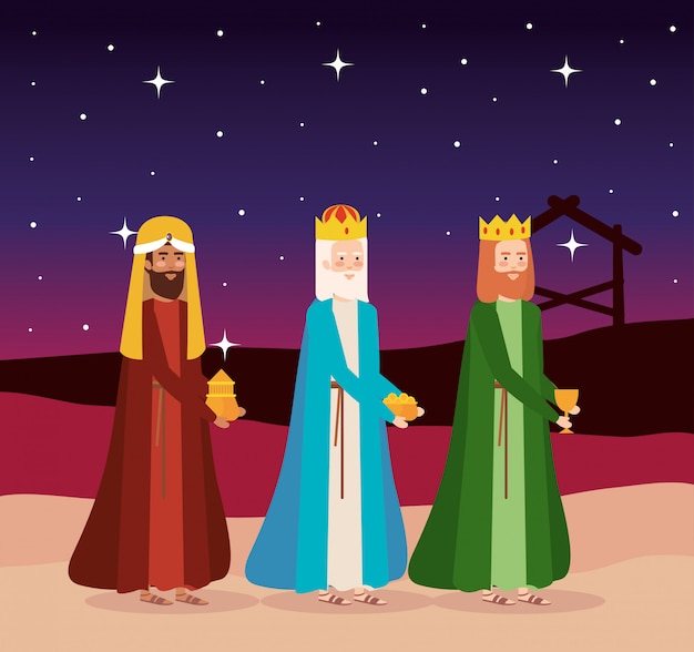 Sabios reyes personajes de pesebre