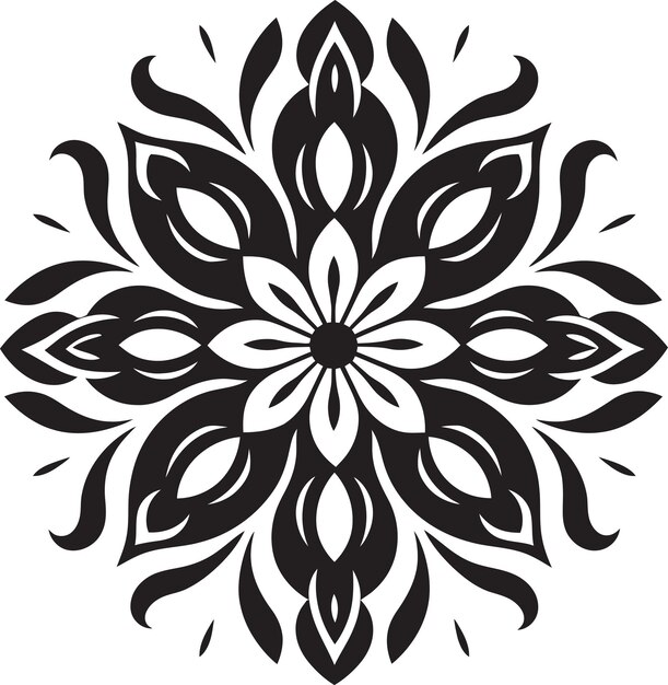 Sable Floral Noir Sinfonía Vectorizada de las flores