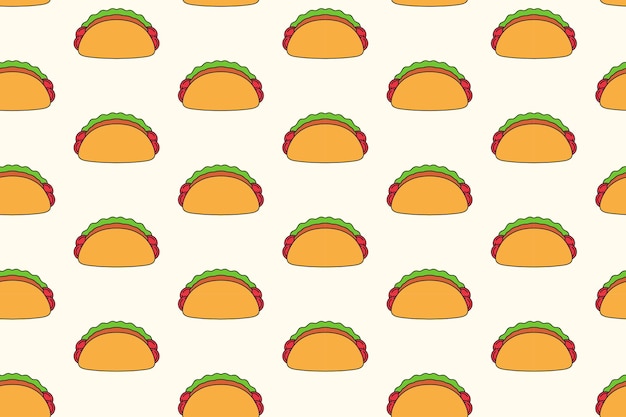 saboroso taco comida patrón colorido en fondo de crema para la decoración y la mercancía