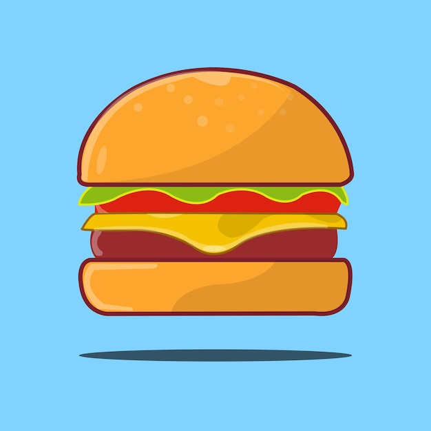 Sabrosa hamburguesa arte vectorial Ilustración eps jpg