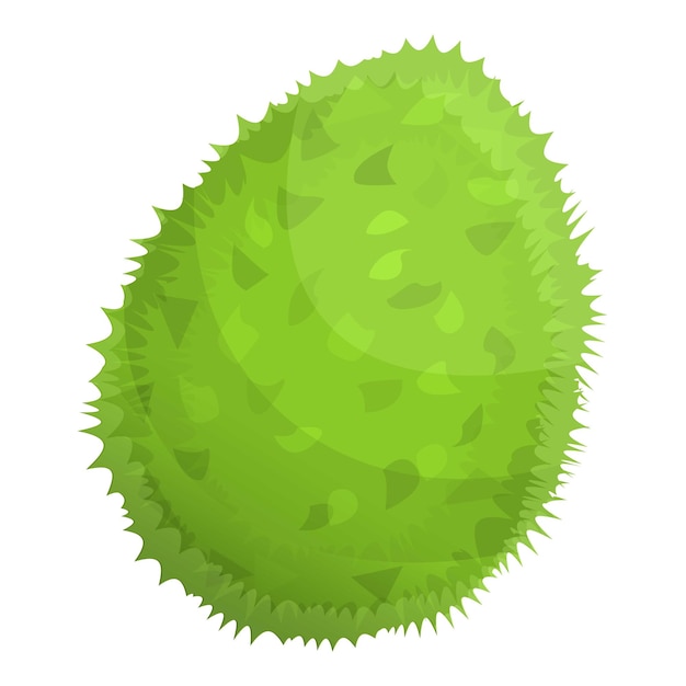 Sabroso icono de durian entero Caricatura de sabroso icono de vector de durian entero para diseño web aislado sobre fondo blanco