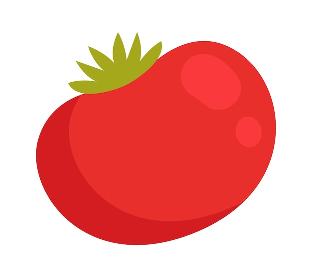 Sabroso vegetal icono plano Tentempié de tomate Nutrición equilibrada