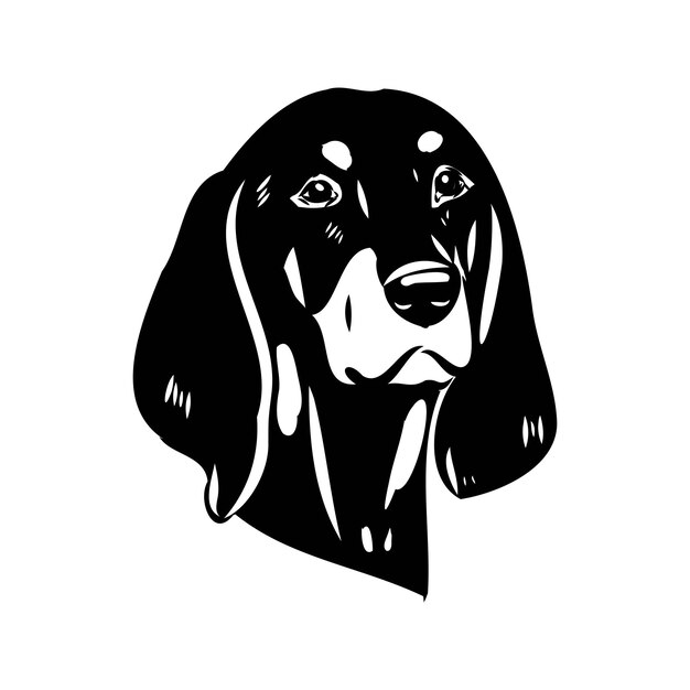 Sabueso austriaco negro y fuego vector brandlbracke austriaco