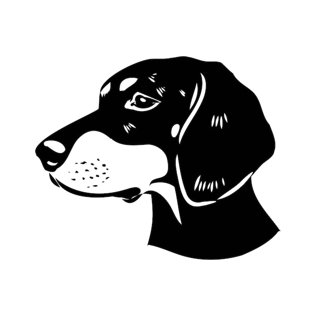 Sabueso austriaco negro y fuego vector brandlbracke austriaco