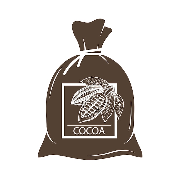 saco con granos de cacao