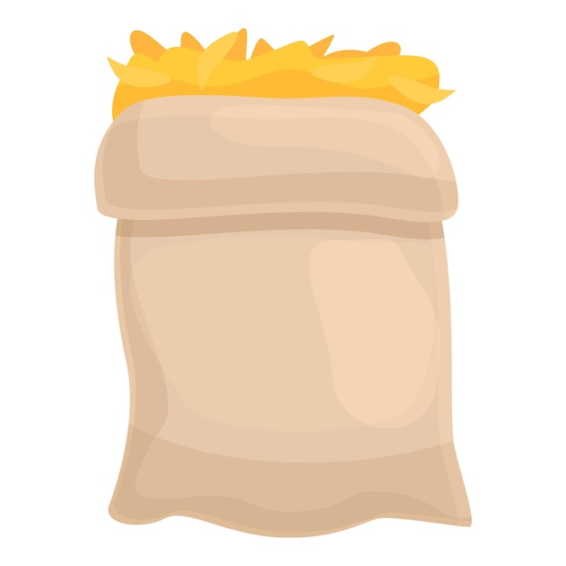 Saco heno icono dibujos animados vector Bale paja granja pila