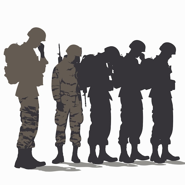 Vector sad_soldiers_troop_silhouette_vector_militar