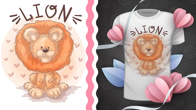 Safari lion, idea para camiseta estampada