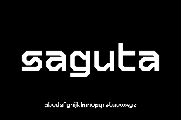 SAGUTA FONT VECTOR DISPLAY MINÚSCULAS FUTURISTA MODERNO EDITABLE