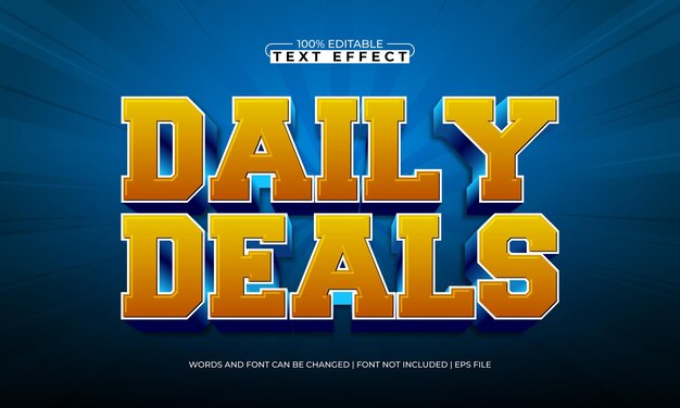 saily deals editable text effect with a discount and sale text style