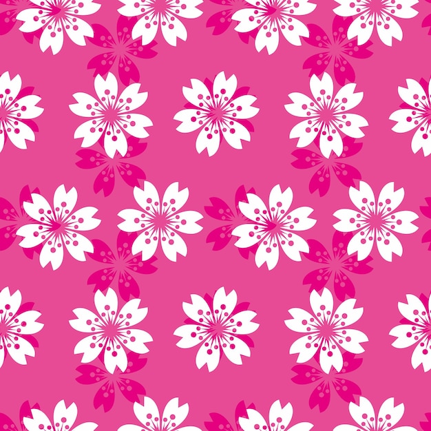 sakura, seamless, patrón