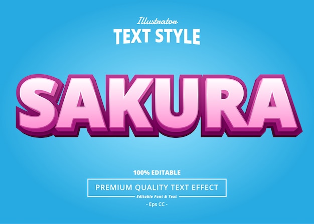 Sakura text effect