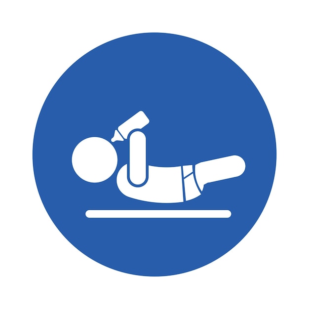 Sala de cambio de pañales para bebés Sala de descanso para bebés que cambian pañales Signo de círculo azul