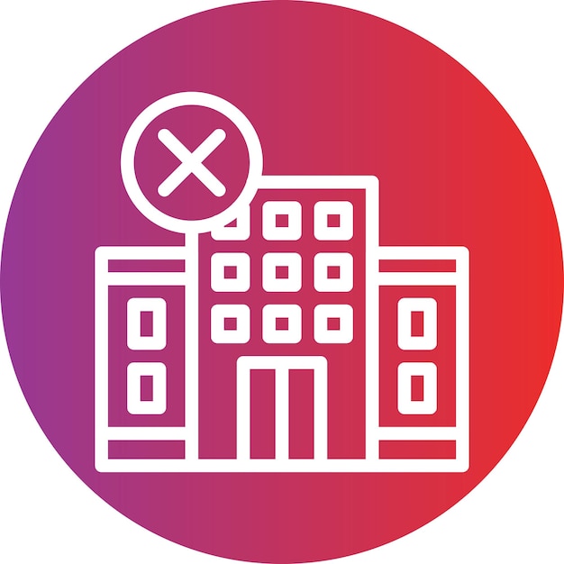Sala de diseño vectorial Cancelar el estilo del icono