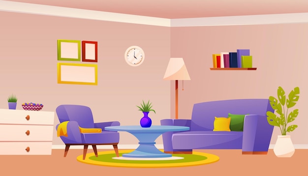 Sala de estar moderna con muebles y cortinas en una ventana panorámica Sala de estar en un apartamento moderno