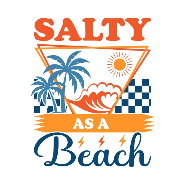 Salado como una playa Retro Vibes de Verano