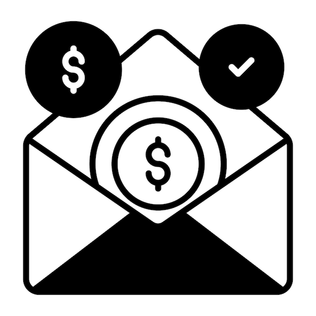 Salario en sobre Aumento salarial dinero nómina remuneración ingresos vector de calidad premium