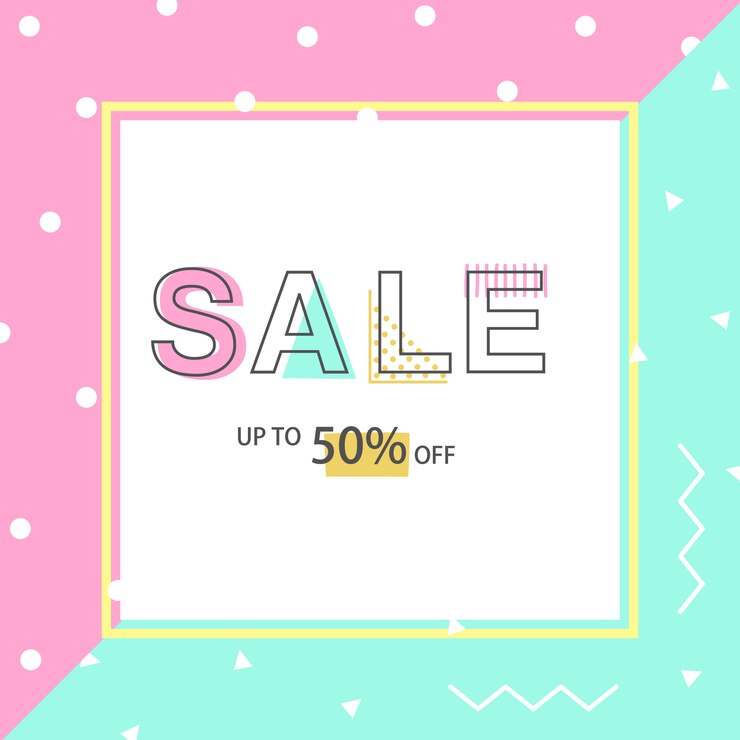 Sale Banner geométrico para tienda o tienda en línea.