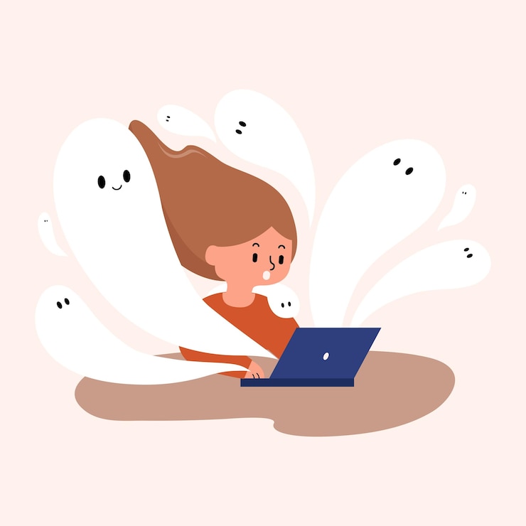 Vector salen los fantasmas de halloween