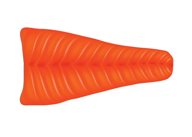 Salmón. filete aislado sobre fondo blanco. ilustración de vector de mariscos crudos. producto realista de nutrición saludable.
