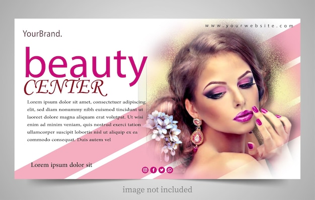 Vector salón de belleza cartel banner plantilla vector ilustración diseño plano