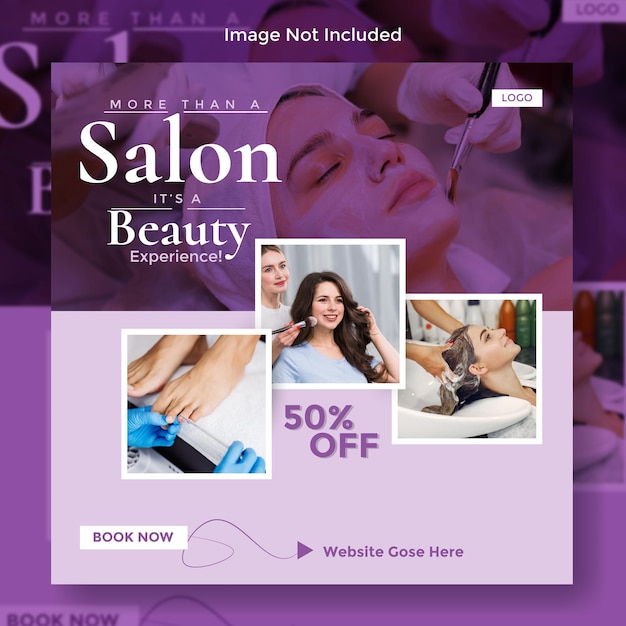 Salón de belleza con un descuento de 50